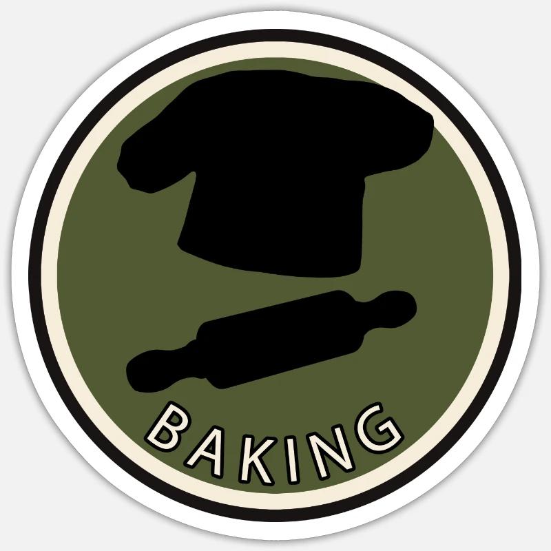 Baking Backen Cupcake Sticker size S (10 x 10 cm)