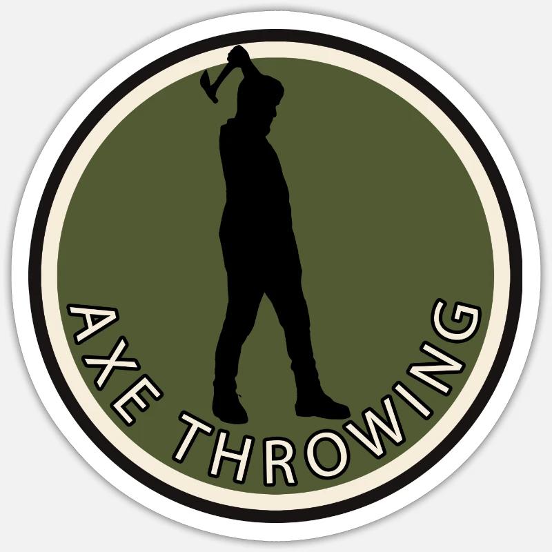 Axtwerfen Axt Doppelaxt Sticker Größe S (10 x 10 cm)