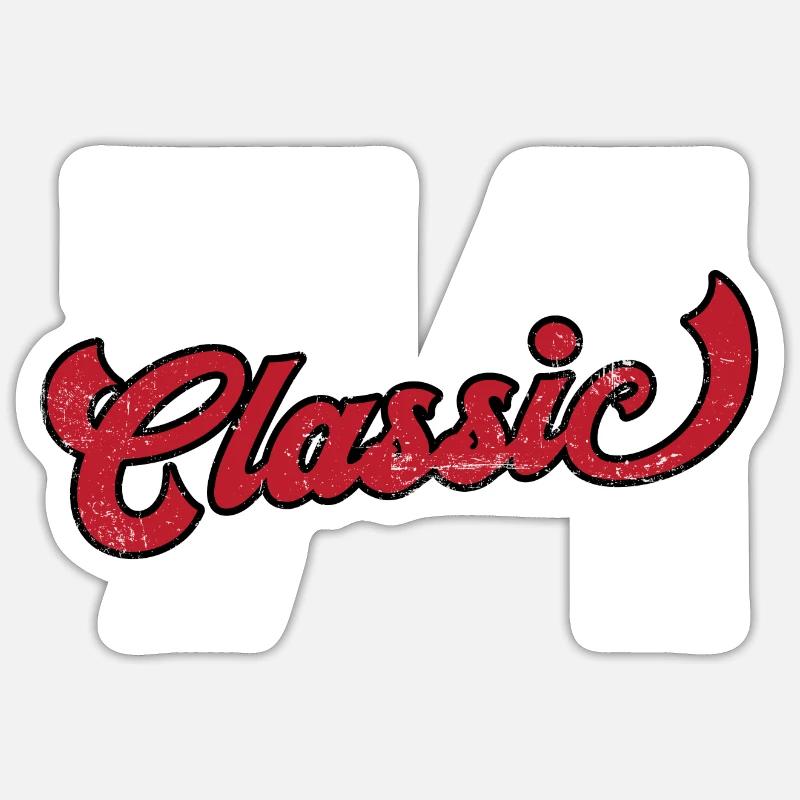 Classic 1974 - Sticker Größe S (10 x 10 cm) - Mattweiß