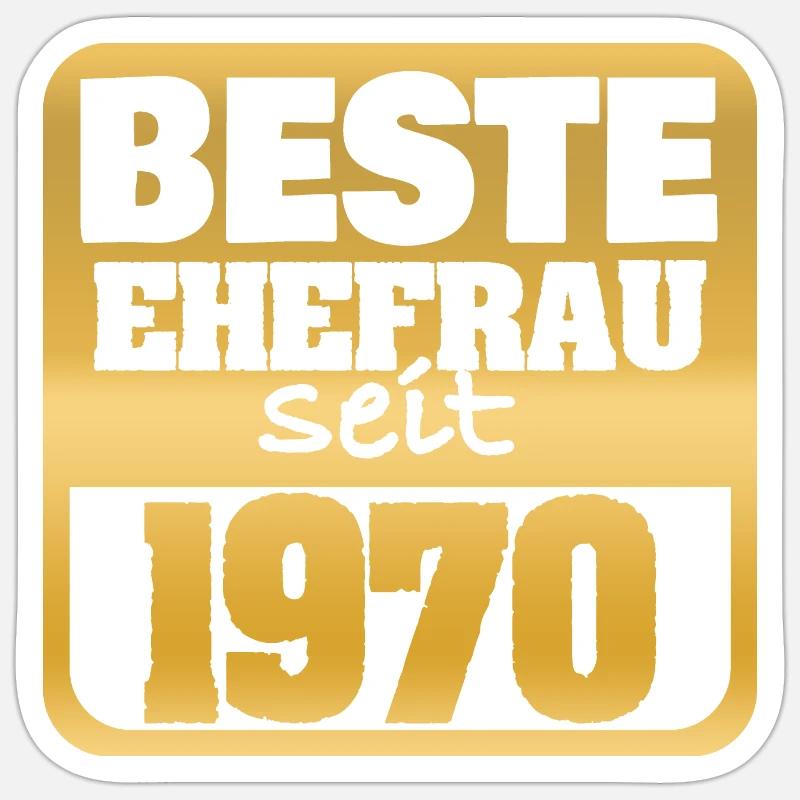 1970 - Sticker taille S (10 x 10 cm) - blanc mat