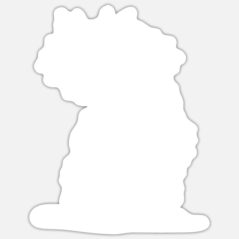 Putziges Erdmännchen mit Fell und Querstreife Sticker Größe S (10 x 10 cm)