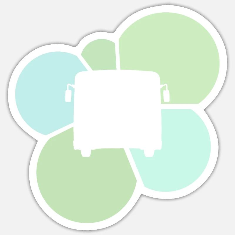 Bus Bus Driver - Sticker size S (10 x 10 cm) - white matte