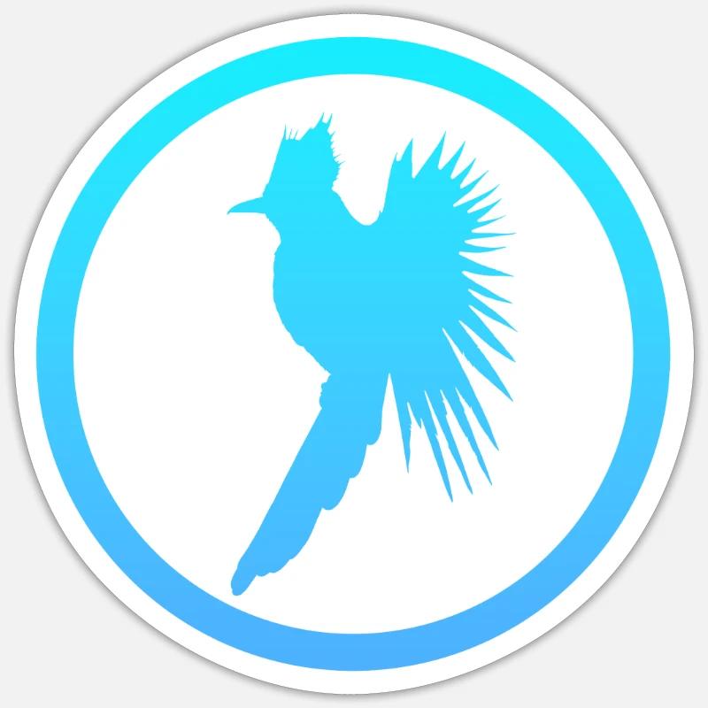 Oiseau Calopsitte Volant - Sticker taille S (10 x 10 cm) - blanc mat