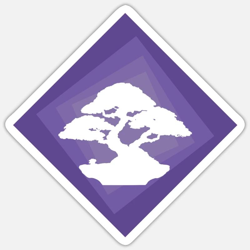 Tree Bonsai Trees - Sticker size S (10 x 10 cm) - white matte