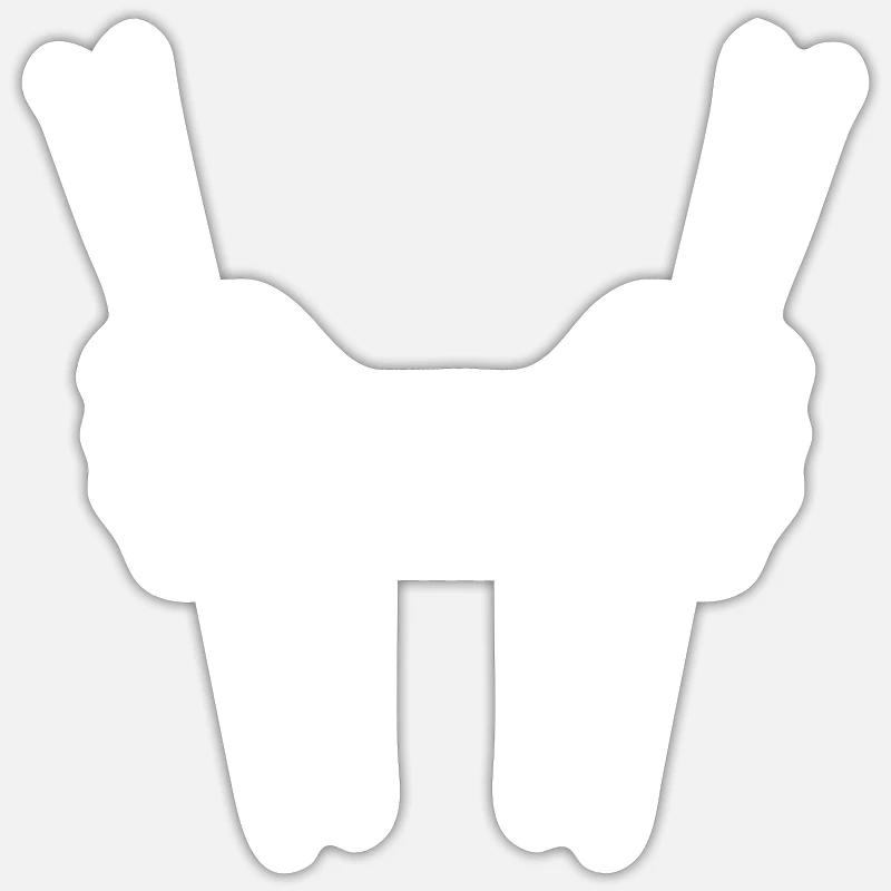 Tambour Batterie - Sticker taille S (10 x 10 cm) - blanc mat