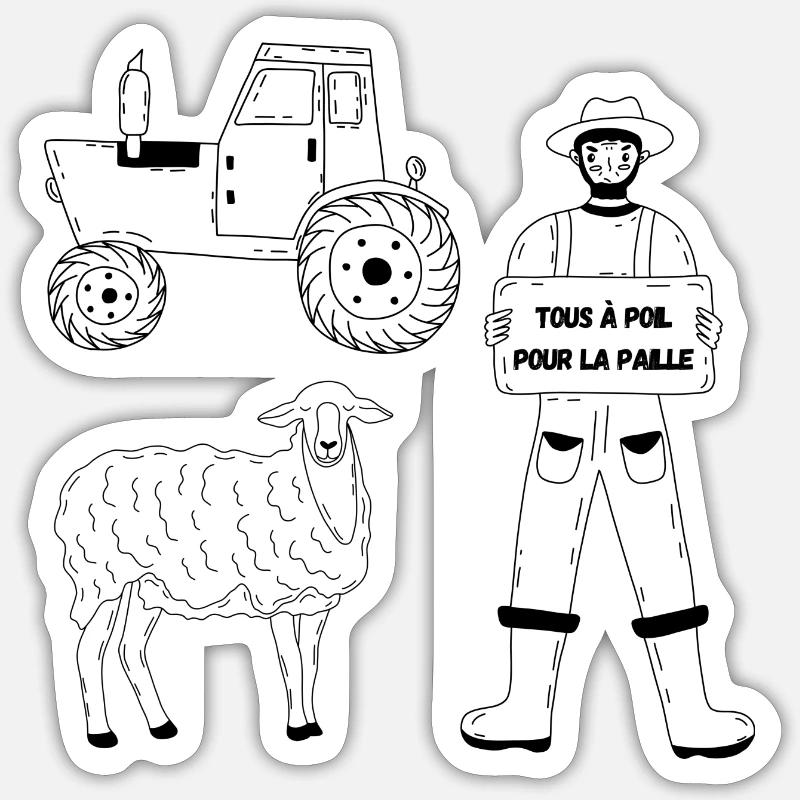 Farmer Support - Sticker size S (10 x 10 cm) - white matte