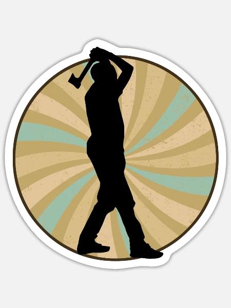 Axtwerfen Sportart Axtwerfen - Sticker Größe S (10 x 10 cm) - Mattweiß