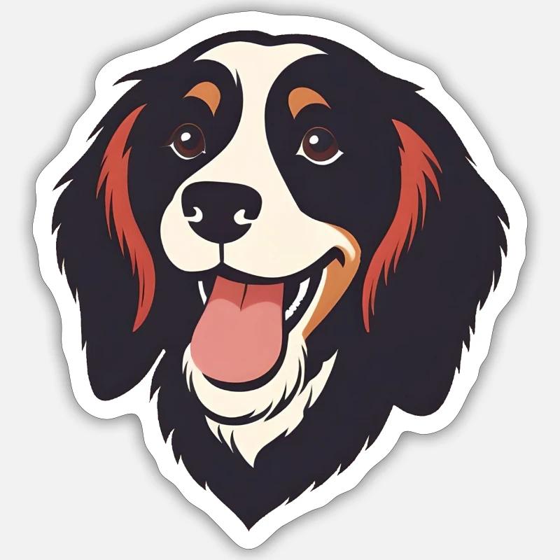 Cane Cocker Spaniel - Sticker formato S (10 x 10 cm) - bianco opaco
