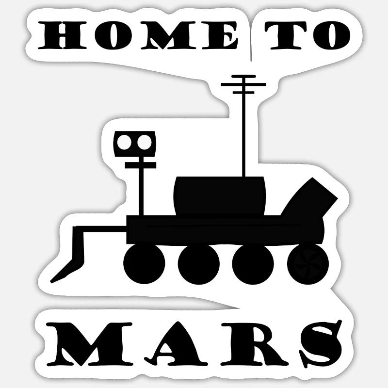 Die Heimat auf Mars - Sticker Größe S (10 x 10 cm) - Mattweiß