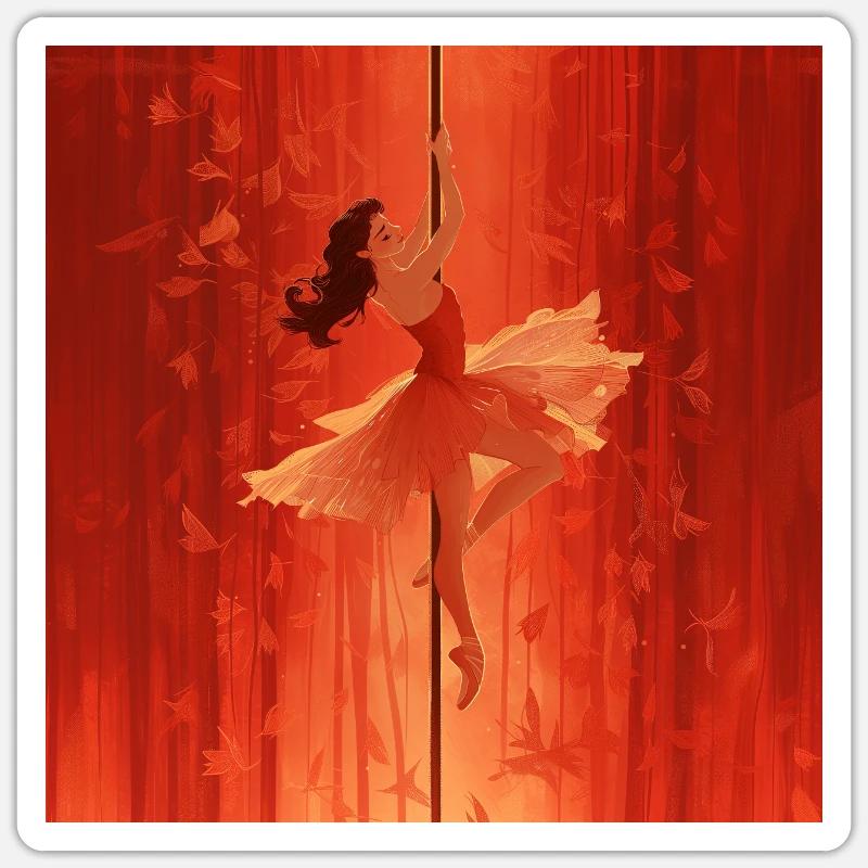Une princesse au pôle - Sticker taille S (10 x 10 cm) - blanc mat