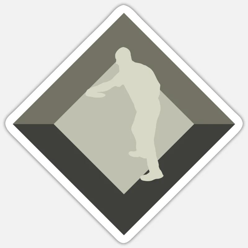 Disc Golf Joueur de Disc Golf Disc Golf - Sticker taille S (10 x 10 cm) - blanc mat
