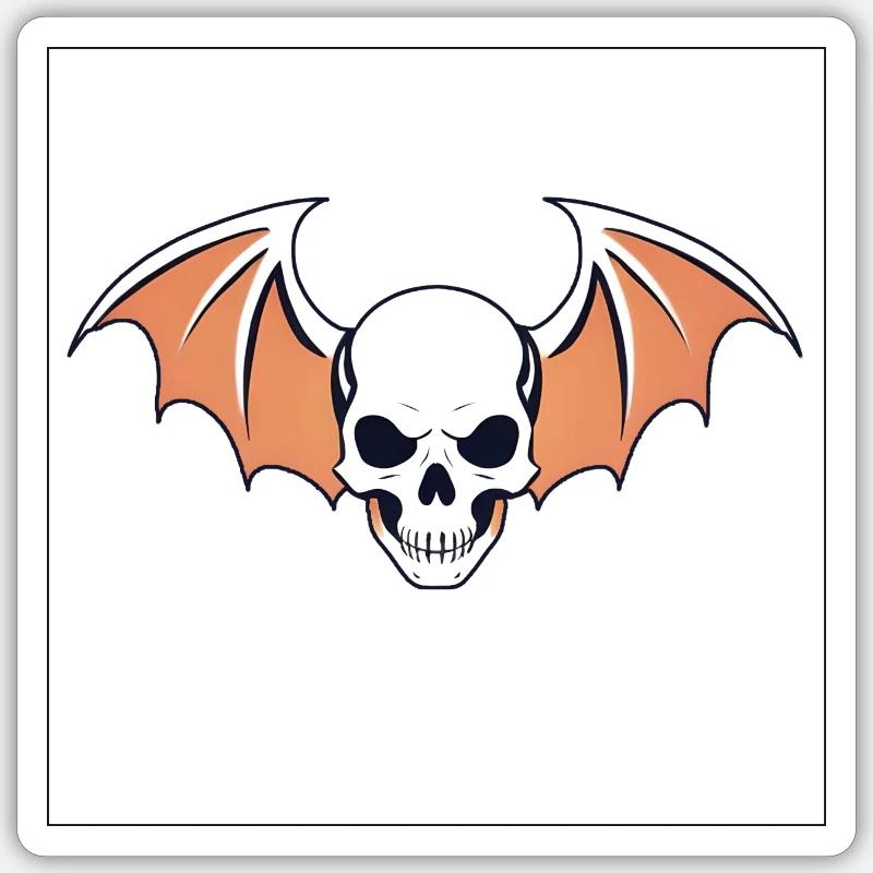 Chauve souris - Sticker taille S (10 x 10 cm) - blanc mat