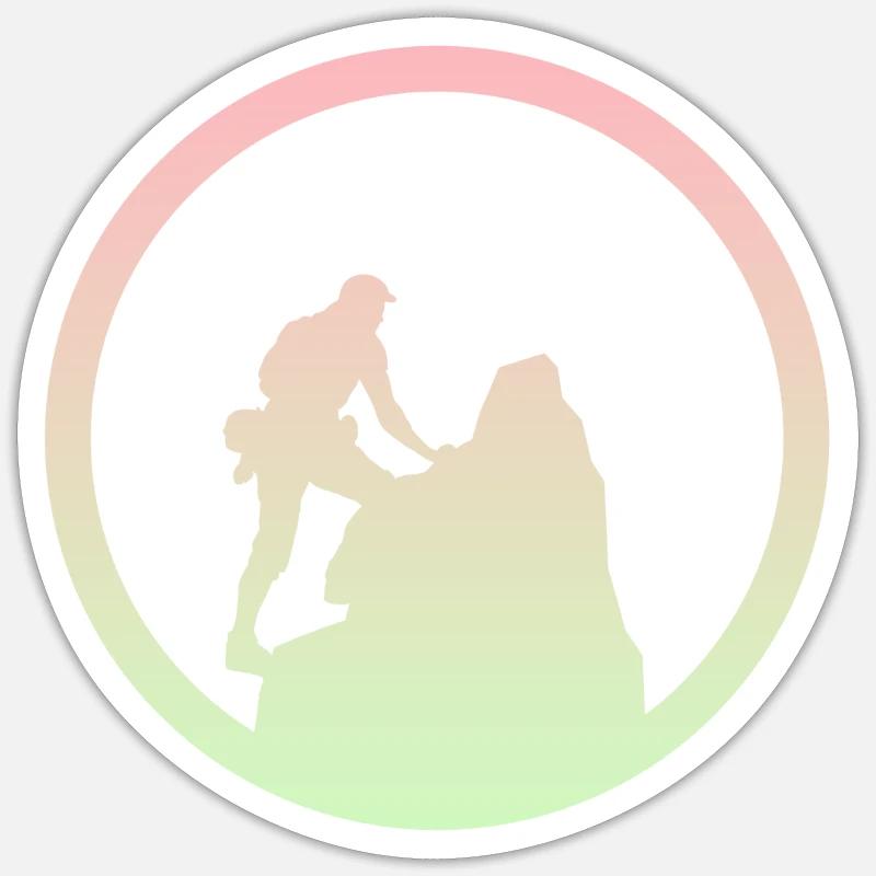 Climbing wall Summit Mountain Sticker size S (10 x 10 cm)