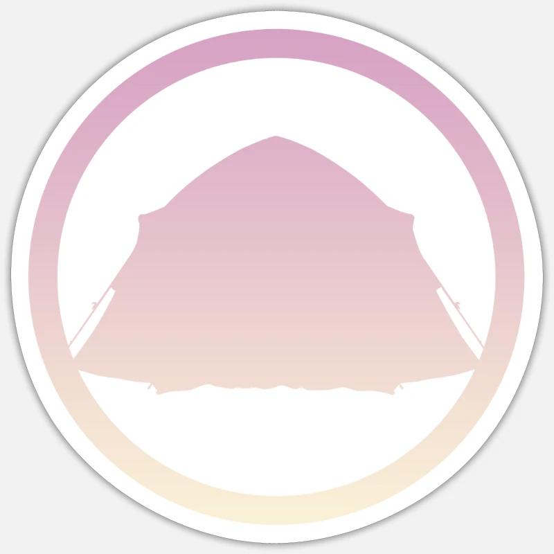Camper Scout Nature - Sticker taille S (10 x 10 cm) - blanc mat