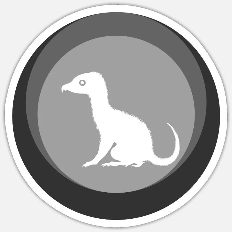 Créatures mythiques Créatures mythiques Cryptozoologie - Sticker taille S (10 x 10 cm) - blanc mat