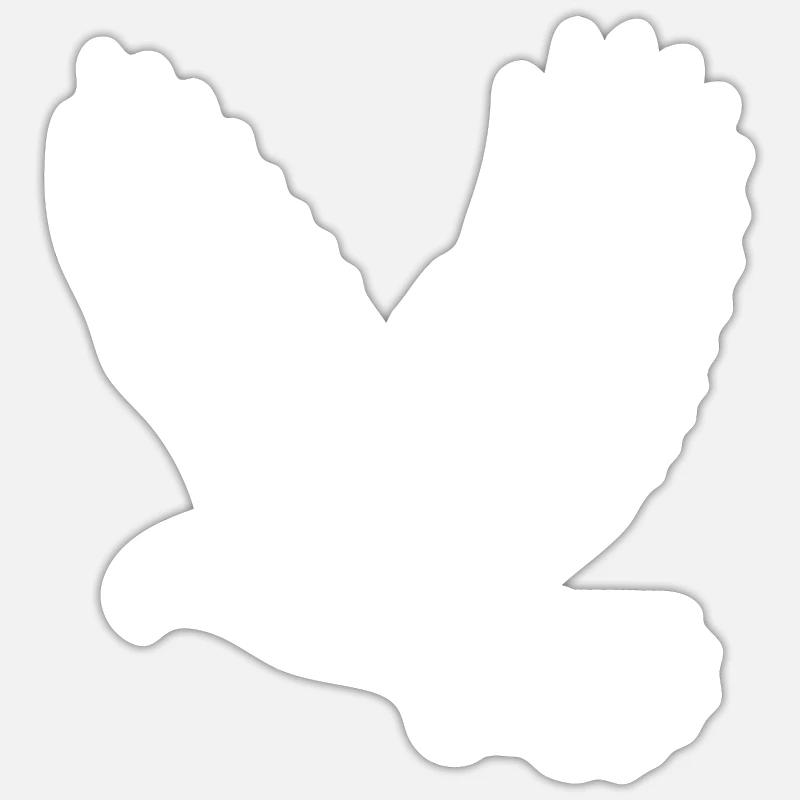 Elegant eagle on huge wings - Sticker size S (10 x 10 cm) - white matte