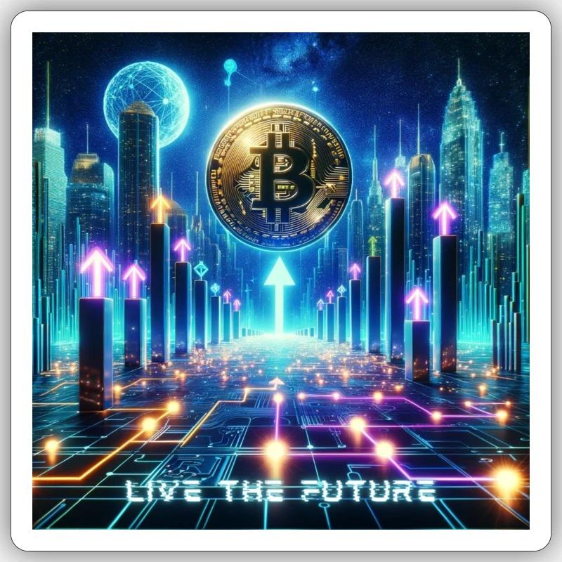 Bitcoin Cryptocurrency - Sticker size S (10 x 10 cm) - white matte
