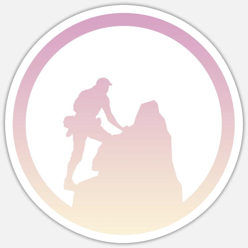 Climbing wall, summit, summit Sticker size S (10 x 10 cm)