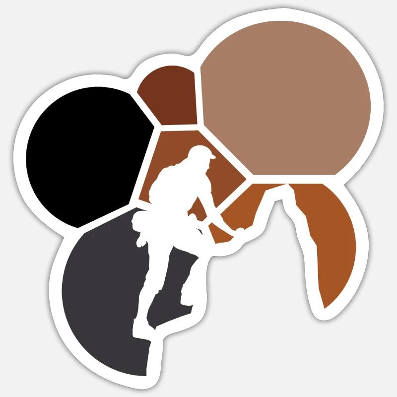 Mur d’escalade Climber Alps - Sticker taille S (10 x 10 cm) - blanc mat