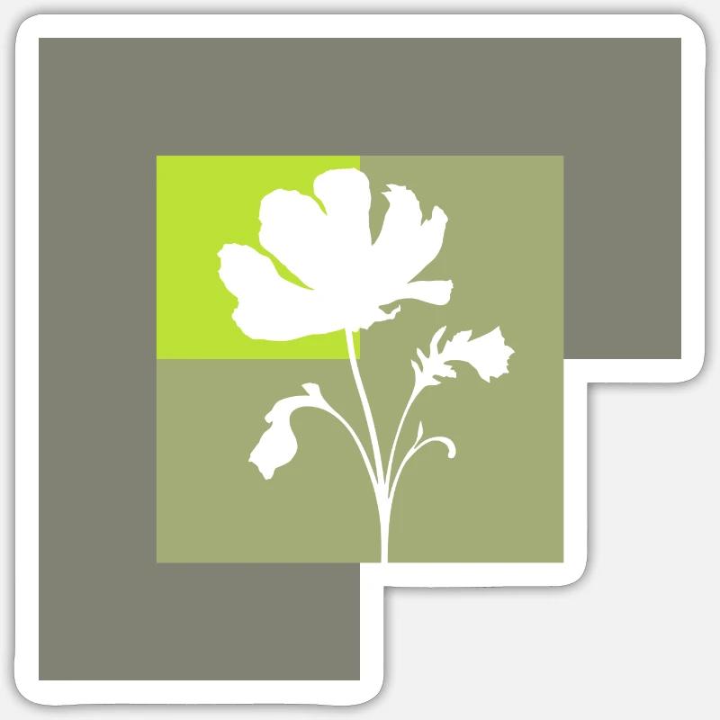 Botany Plants Botanical - Sticker size S (10 x 10 cm) - white matte