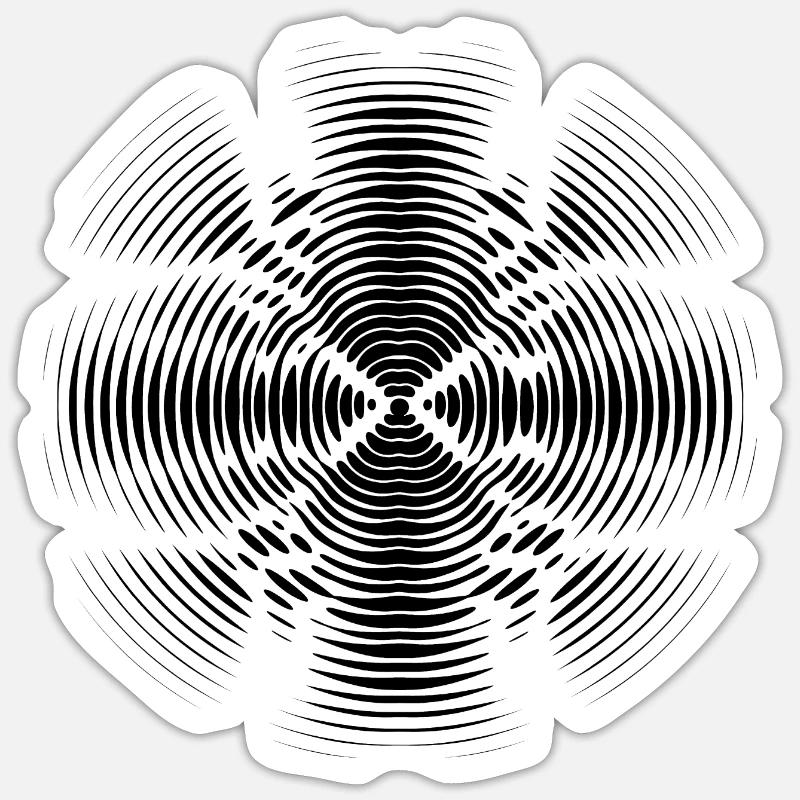 Découvrez une mode unique avec Binaural Beats - Sticker taille S (10 x 10 cm) - blanc mat