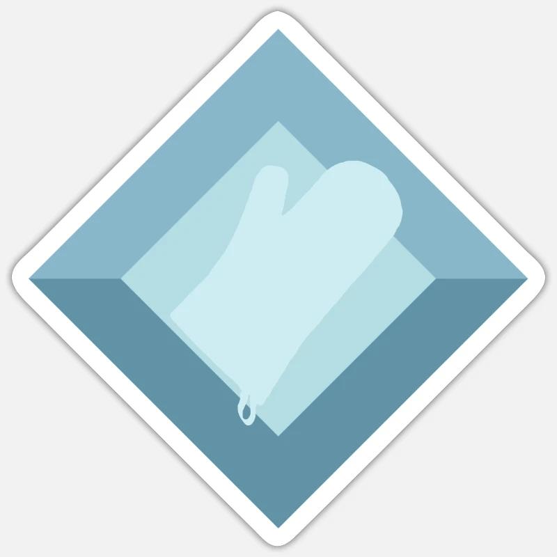Backwaren Muffin Backwaren - Sticker Größe S (10 x 10 cm) - Mattweiß
