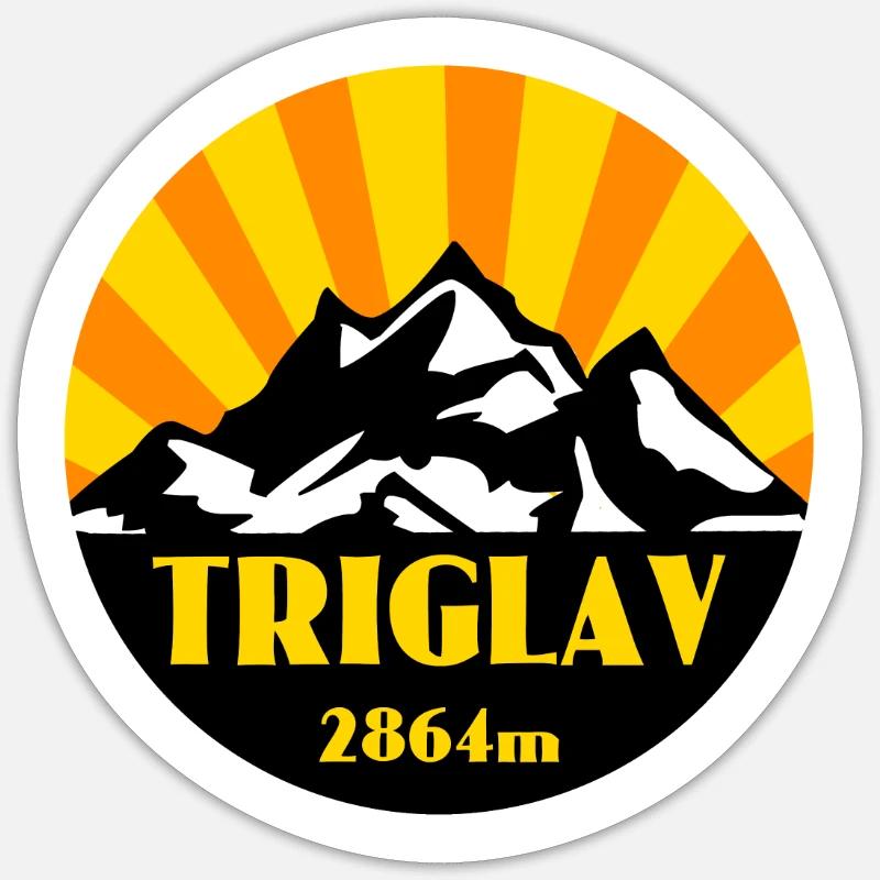 Le Triglav - Sticker taille S (10 x 10 cm) - blanc mat