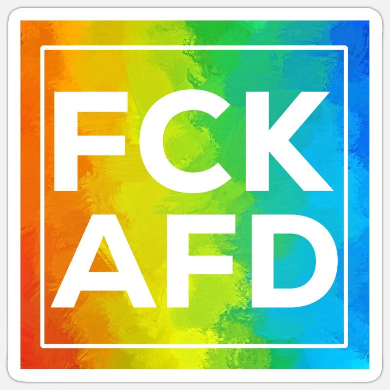 Fck AFD Cutout mit Rahmen Sticker Größe S (10 x 10 cm)