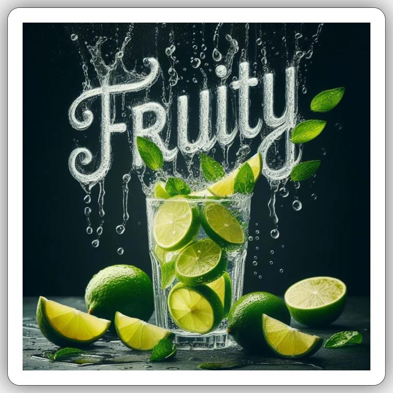 Fruity - Sticker size S (10 x 10 cm) - white matte