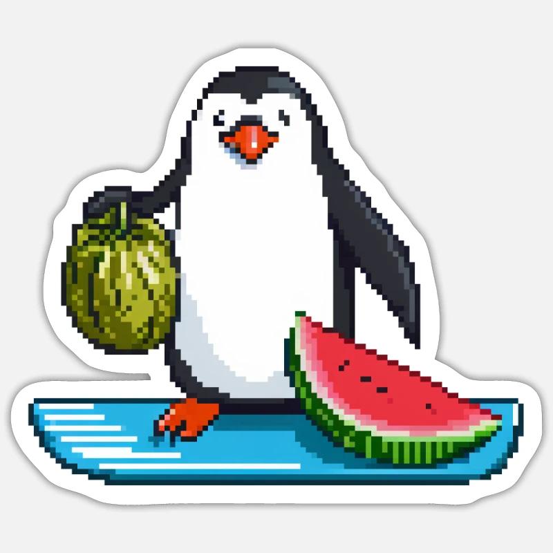 Surf 'n' Slice - Sticker taille S (10 x 10 cm) - blanc mat