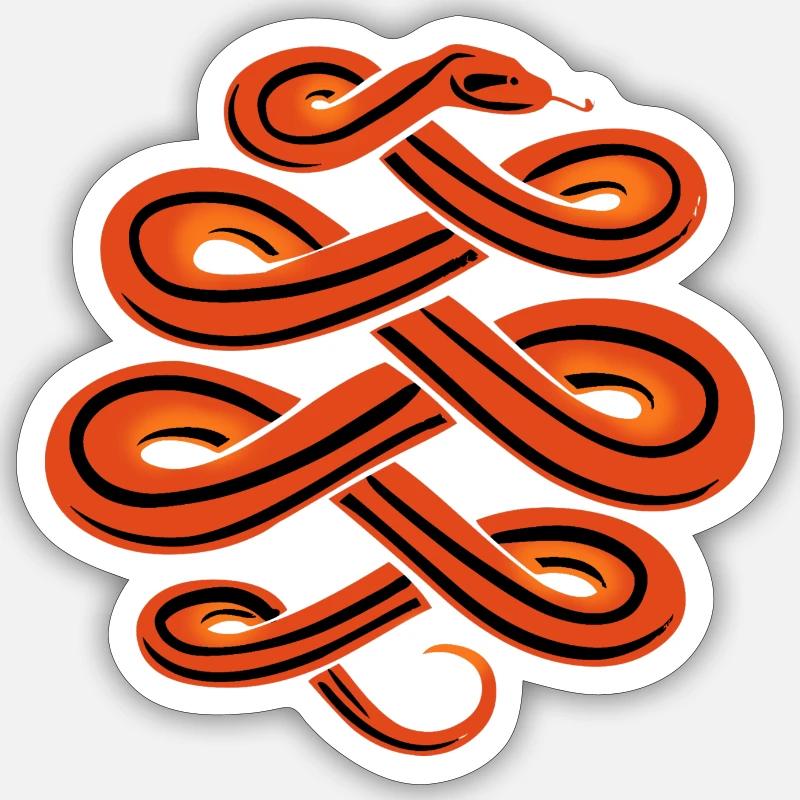 Piton Snake - Sticker size S (10 x 10 cm) - white matte