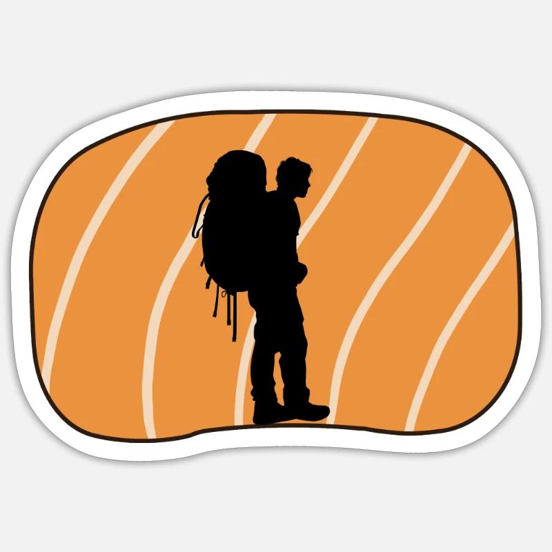 Backpacking Rucksack Rucksack Sticker Größe S (10 x 10 cm)