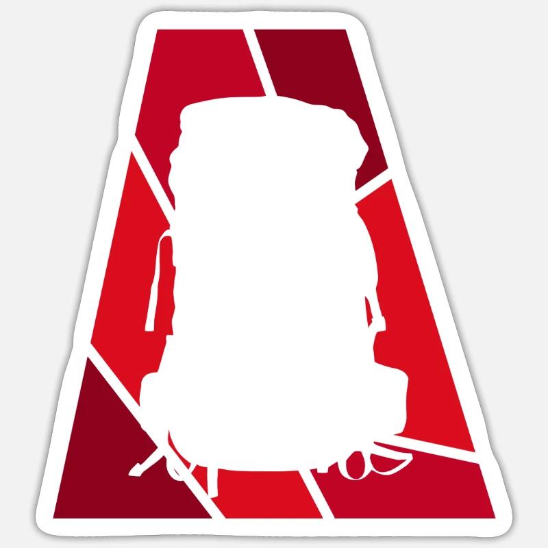 Backpacker Sac à dos Backpacking Sticker taille S (10 x 10 cm)