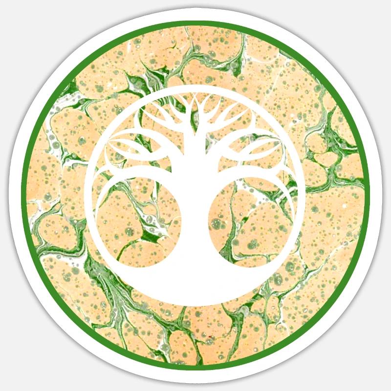 yggdrasil e 1 - Sticker taille S (10 x 10 cm) - blanc mat