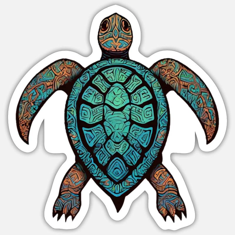 Turtle - Sticker size S (10 x 10 cm) - white matte