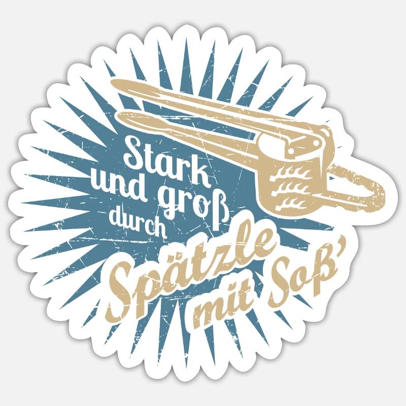 Spätzle mit Soß' Sticker Größe S (10 x 10 cm)