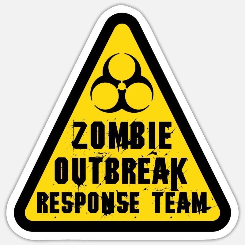 ZOMBIE OUTBREAK RESPONSE TEAM - Sticker Größe S (10 x 10 cm) - Mattweiß