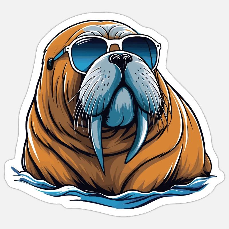Morse - Sticker taille S (10 x 10 cm) - blanc mat