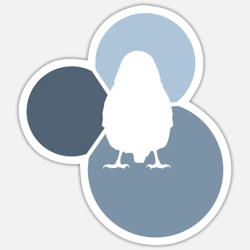 Vogel Fliegen Vogel Abbildung - Sticker Größe S (10 x 10 cm) - Mattweiß