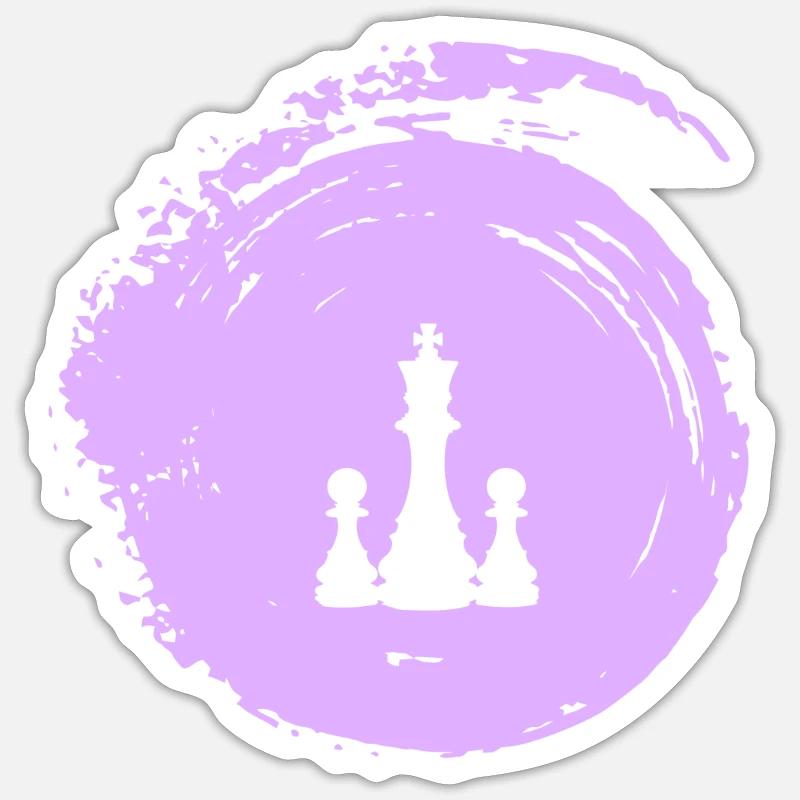 Chessboard Chess Pieces Checkmate - Sticker size S (10 x 10 cm) - white matte