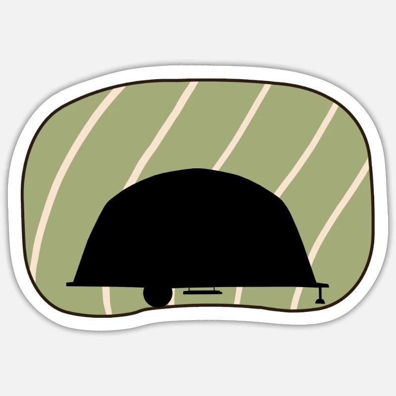Caravan Caravan Mobile - Sticker size S (10 x 10 cm) - white matte