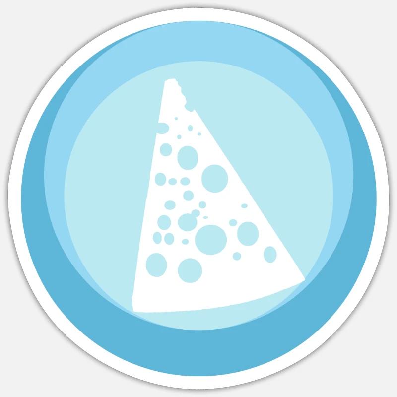 Fromages Gourmets Gourmets - Sticker taille S (10 x 10 cm) - blanc mat