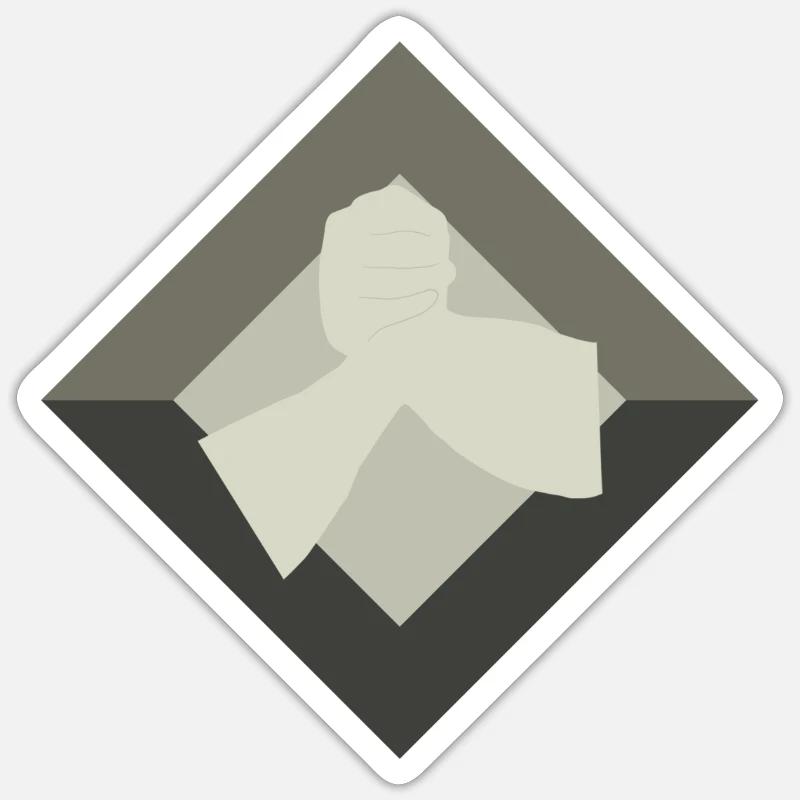 Bras de fer Bras de fer Développé couché Sticker taille S (10 x 10 cm)