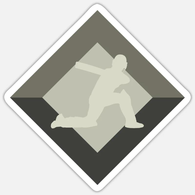 Cricket Throwing Pitcher Sticker size S (10 x 10 cm)