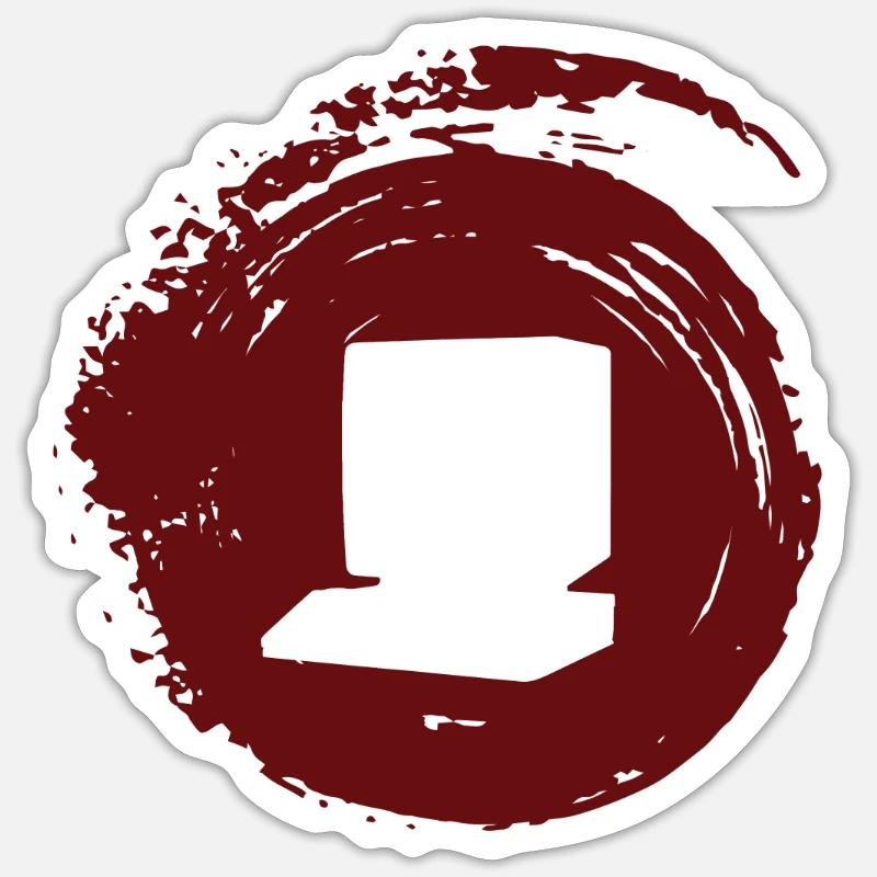 PC Gamer Informatique - Sticker taille S (10 x 10 cm) - blanc mat