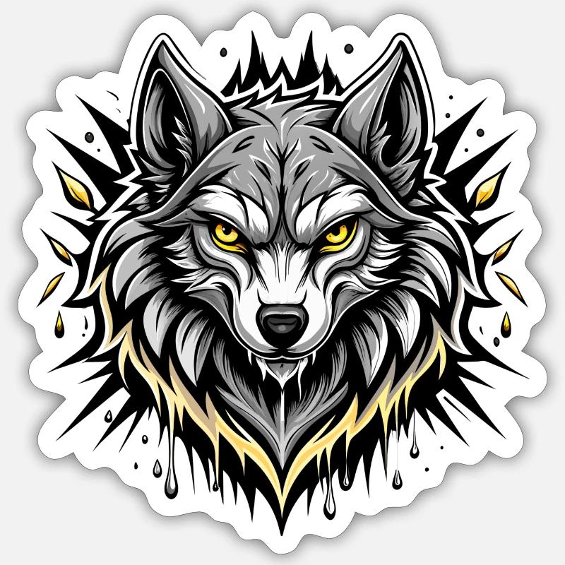 wolf Sticker size S (10 x 10 cm)