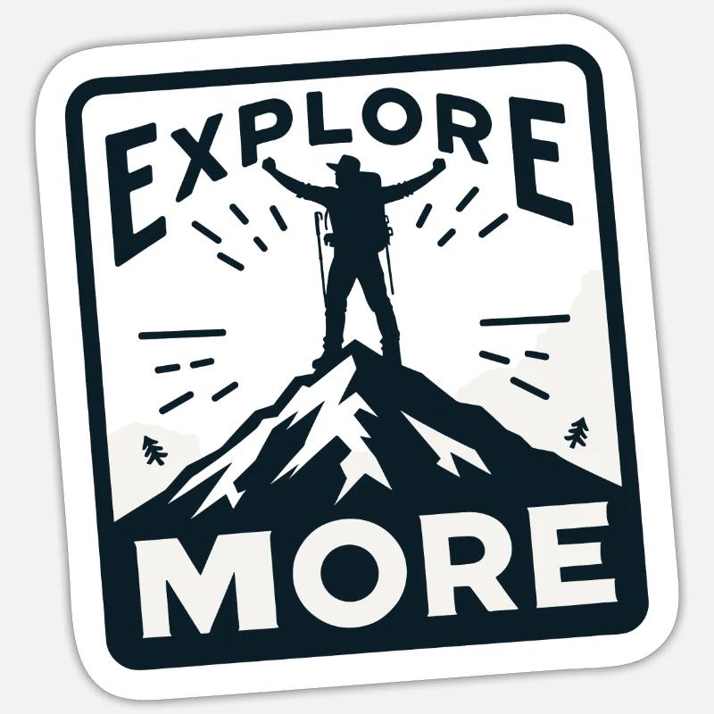 Explore more - Wanderer Sticker size S (10 x 10 cm)