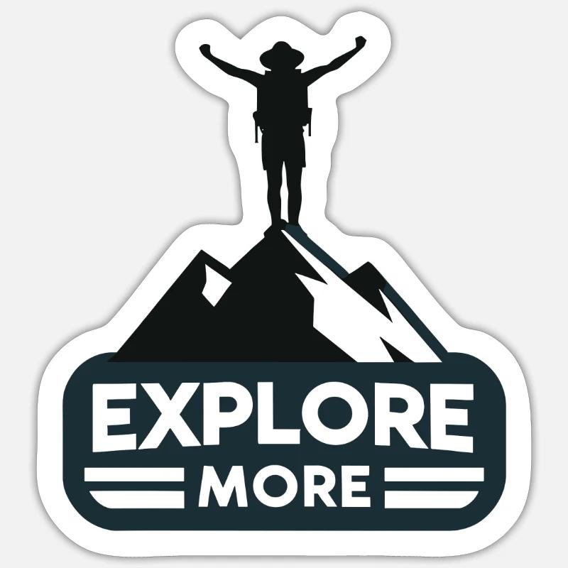 Explore more - Wanderer Sticker size S (10 x 10 cm)