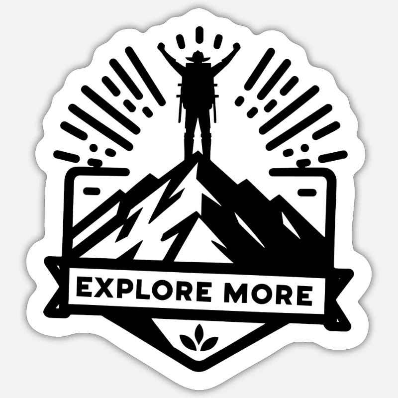 Explore more - Wanderer Sticker size S (10 x 10 cm)