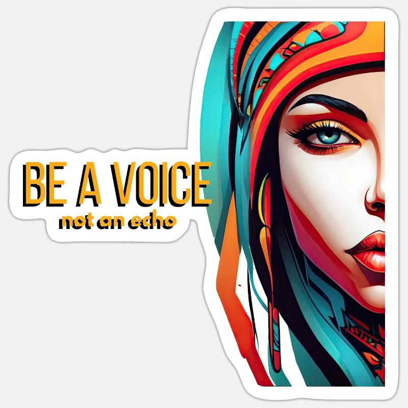 Sei eine Stimme Sticker Größe S (10 x 10 cm)